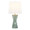 Curvo 27" Glam Ceramic Square Table Lamp in Sage Green Ceramic and White Linen — product view (photo 2)