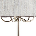 Lily table in Polished Nickel, Grey Linen, close-up detail