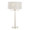 Lily 30" Contemporary Metal Table Lamp in Polished Nickel with Grey Linen Hardback Shade From Grandview Gallery — product view