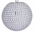 Crystal pendant light in Chrome Metal, Clear Crystal, close-up detail