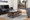 Display Contemporary Coffee Table in Black Metal, Walnut Wood, and Clear Glass — lifestyle photo 3