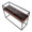 Display Contemporary Console Table in Black Metal, Walnut Wood, and Clear Glass — lifestyle photo 1