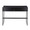 Franklin console table in Black Metal, Black Wood, back view, featuring storage