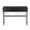 Franklin console table in Black Metal, Black Wood, front view, featuring storage