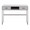 Franklin console table in Grey Metal, Grey Wood, front view, featuring storage