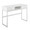 Franklin console table in White Metal, White Wood, product view, featuring storage