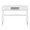Franklin console table in White Metal, White Wood, front view, featuring storage