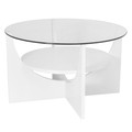 U Shaped Contemporary Coffee Table in White — product view
