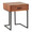 Roman end table in Black Metal, Walnut Wood, product view, featuring storage