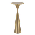 Gemma 22" Contemporary Metal Side Table in Modern Brass From Grandview Gallery — product view