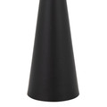 Gemma table in Matte Black, close-up detail, featuring glass design and metal design