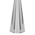 Gemma table in Polished Nickel, close-up detail, featuring glass design and metal design