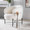 Gemma table in Polished Nickel, featuring glass design and metal design