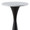 Gemma 22'' Contemporary Metal Side Table in Black Metal with White Marble Top — detail view (photo 1)