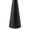 Gemma 22'' Contemporary Metal Side Table in Black Metal with White Marble Top — detail view (photo 2)