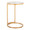 Zenn end table in Gold Metal, Clear Glass, product view, featuring glass top