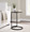 Zenn end table in Black Metal, Clear Glass, featuring glass top