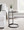 Zenn end table in Black Metal, Clear Glass, featuring glass top