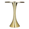 Lenuxe 24" Contemporary Metal Accent Table in Gold Metal From Grandview Gallery — product view