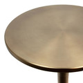 Lenuxe table in Matte Golden Bronze, close-up detail, featuring metal design