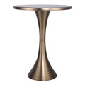 Lenuxe 24" Contemporary Metal Accent Table in Matte Golden Bronze — product view