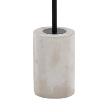 Symbol table in Concrete, Black Steel, close-up detail, featuring metal design