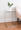 Zenn Contemporary End Table in Stainless Steel and Clear Glass Table Top — lifestyle photo 3