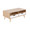 Astro coffee table in Natural Wood, White Wood, product view, featuring wood frame and storage