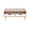 Astro coffee table in Natural Wood, White Wood, front view, featuring wood frame and storage