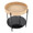 Daniella end table in Black Metal, Natural Wood, Black Marble, top view, featuring marble design and metal design