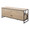 Folia TV stand in Natural Wood, Black Steel, back and side view, featuring storage