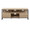 Folia TV stand in Natural Wood, Black Steel, front view, featuring storage