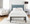 Matisse bedroom furniture in Black Metal, Blue Fabric, featuring metal design and fabric design