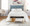 Matisse bedroom furniture in Black Metal, Blue Fabric, featuring metal design and fabric design