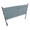 Braided Matisse Queen Size Headboard in Black Metal and Blue Fabric — lifestyle photo 1