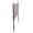 Braided Matisse Queen Size Headboard in Black Metal and Grey Fabric — side view