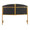 Lindsey bedroom furniture in Gold Steel, Cream Velvet, back view, featuring velvet design