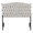 Braided Matisse Twin Size Headboard in Black Metal and Cream Fabric — front view