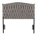 Matisse bedroom furniture in Black Metal, Grey Fabric, front view, featuring metal design and fabric design
