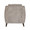 Carly Upholstered 35" Contemporary Armchair in Espresso Wood and Pewter Fabric — back view