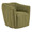 Finley accent chair in Green Fabric, Black Metal, product view, featuring swivel