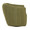 Finley accent chair in Green Fabric, Black Metal, side view, featuring swivel