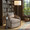 Gemma accent chair in Mocha Fabric, Espresso Wood, featuring swivel