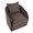 Gemma Upholstered Contemporary Swivel Accent Chair in Espresso Wood and Mocha Fabric — detail view