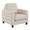 Willow accent chairs & seating in Espresso Wood, Sand Fabric, product view, featuring upholstered seat and tufted upholstery