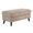 Carly ottoman in Espresso Wood, Beige Fabric, product view, featuring wood frame