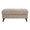 Carly ottoman in Espresso Wood, Beige Fabric, back view, featuring wood frame