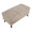 Carly Upholstered 44" Contemporary Bench Ottoman in Espresso Wood and Beige Fabric — detail view
