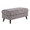 Carly Upholstered 44" Contemporary Bench Ottoman in Espresso Wood and Pewter Fabric — product view (photo 1)