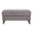 Carly Upholstered 44" Contemporary Bench Ottoman in Espresso Wood and Pewter Fabric — back view